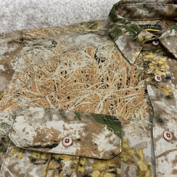 Cabelas Zonz Western Men's Small Camo Woodland Button Up Hunting Shirt NWOT - Picture 7 of 9